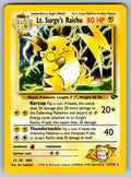 Lt. Surge's Raichu Unlimited Holo Holo Rare Gym Challenge 011/132 LP 2000