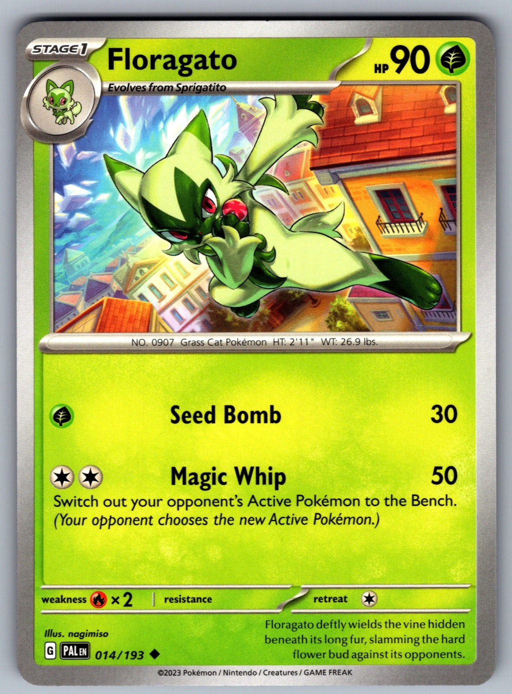 Floragato Uncommon SV02: Paldea Evolved 014/193 NM 2023