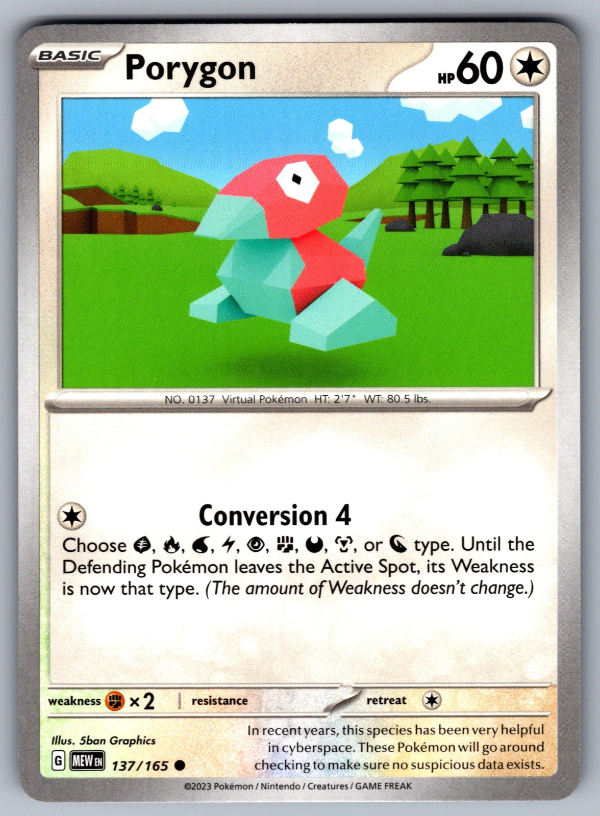 Porygon Common SV: Scarlet & Violet 151 137/165 NM 2023
