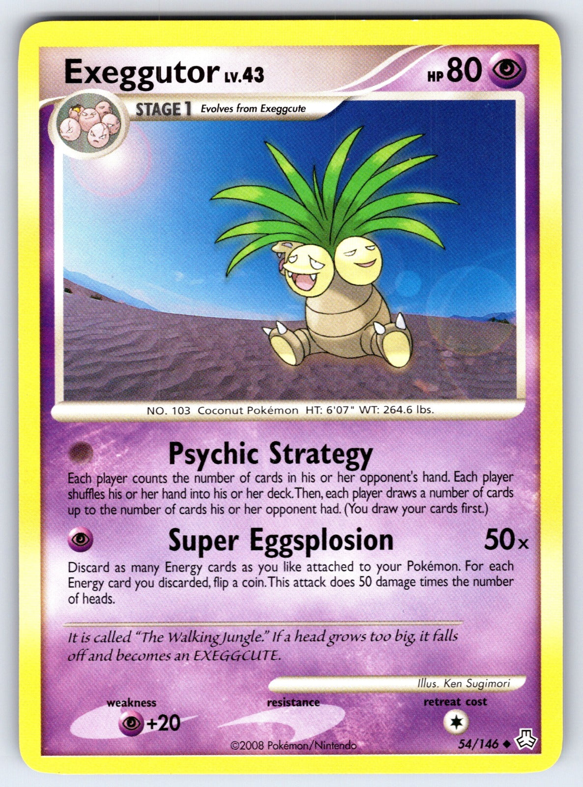 Exeggutor Uncommon Legends Awakened 54/146 LP 2008