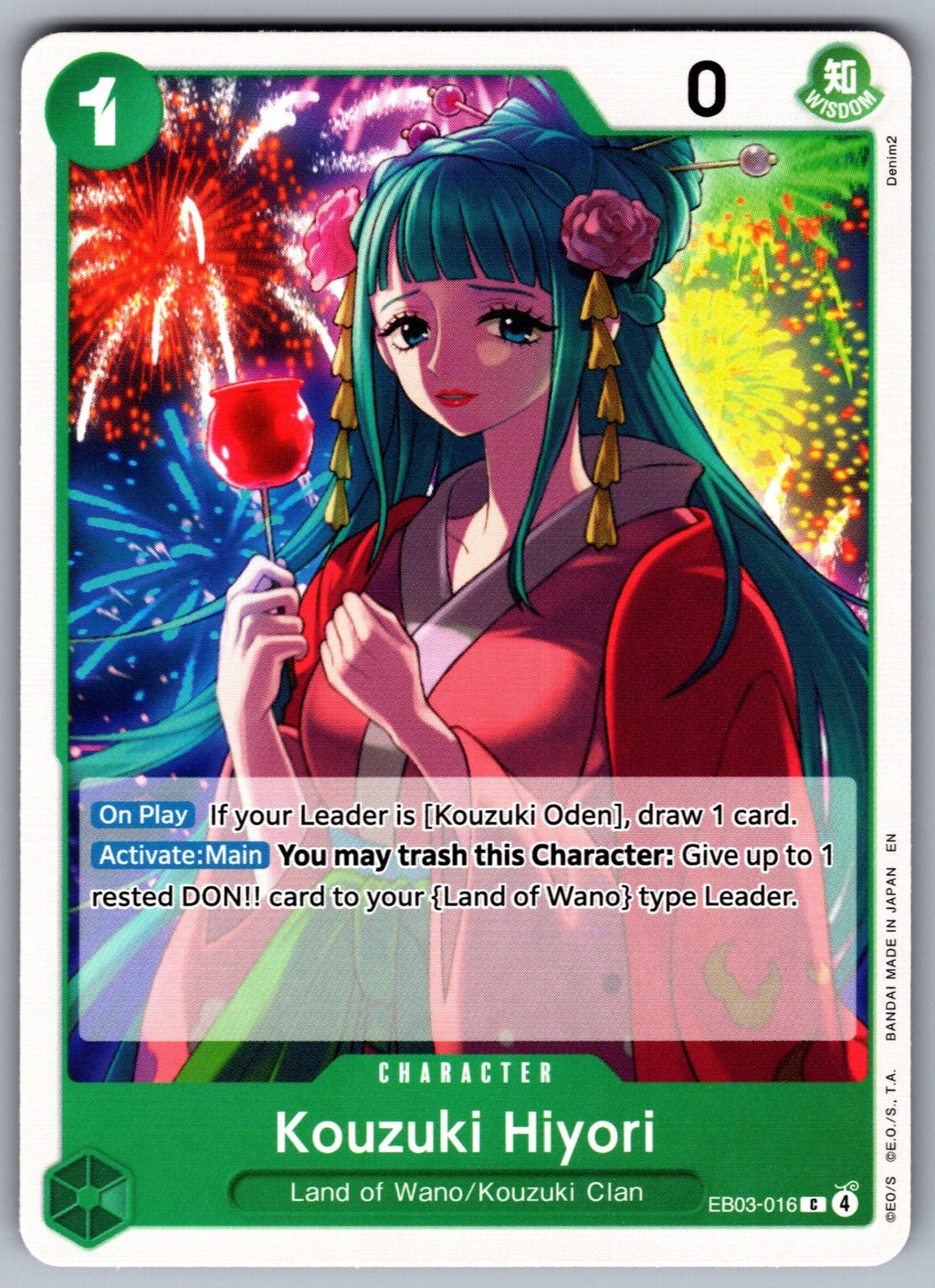 Kouzuki Hiyori C Extra Booster: One Piece Heroines Edition EB03-016 NM 2026