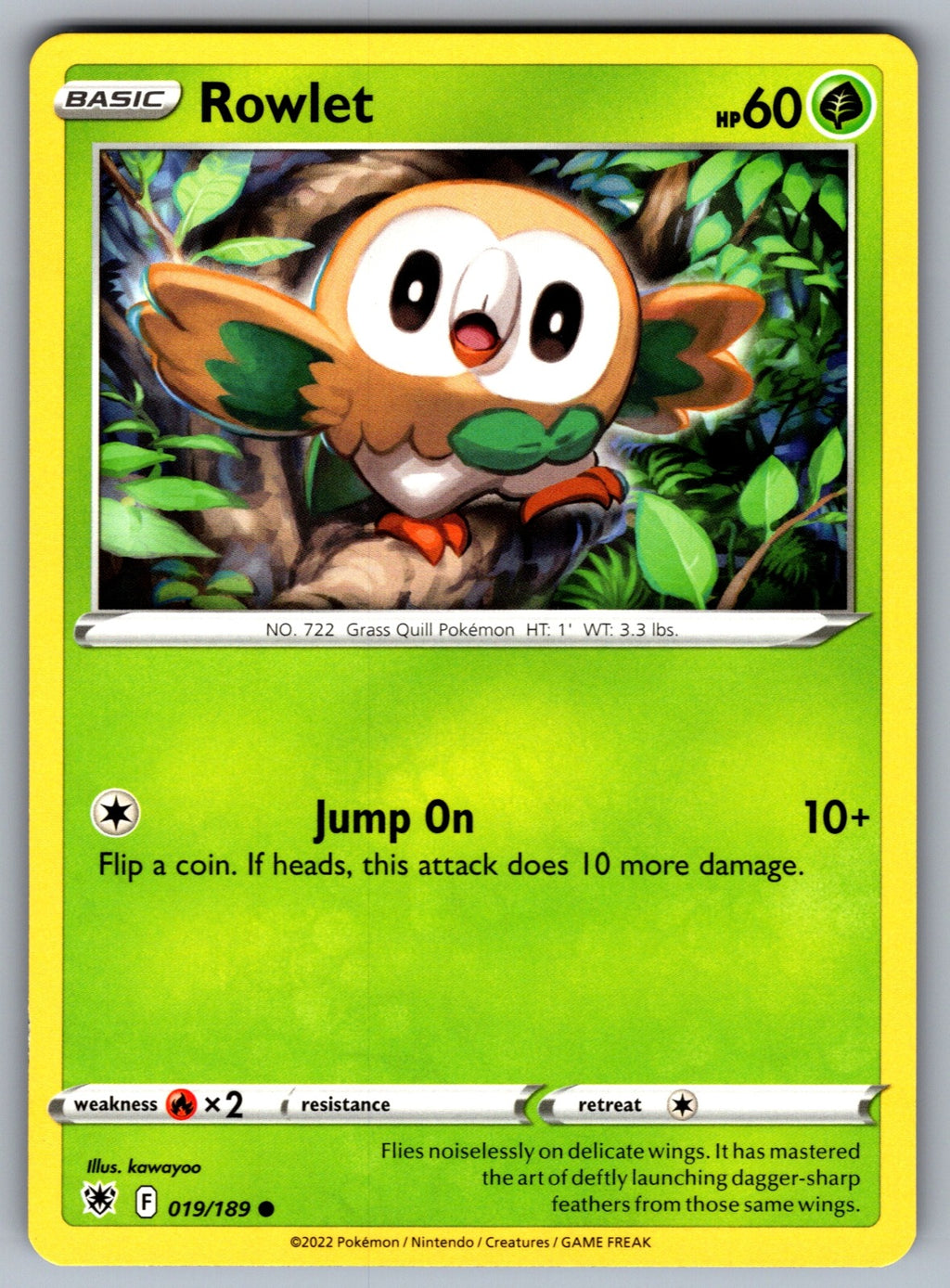 Rowlet Common SWSH10: Astral Radiance 019/189 NM 2022