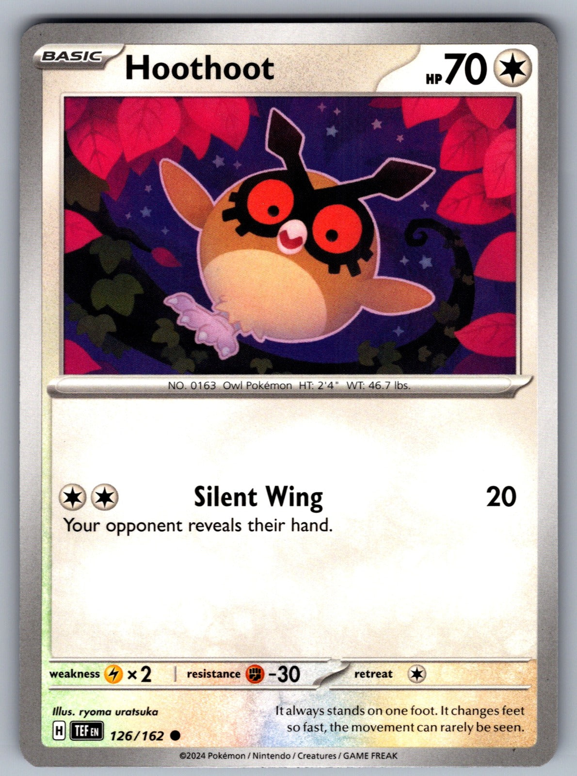 Hoothoot Common SV05: Temporal Forces 126/162 NM 2024