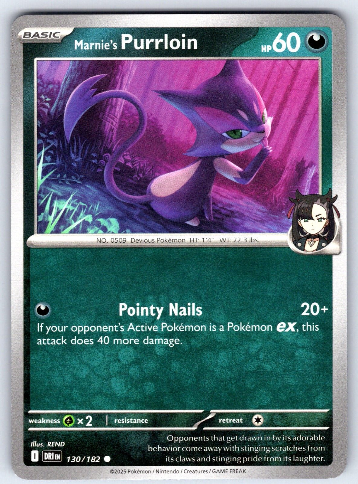 Marnie's Purrloin Common SV10: Destined Rivals 130/182 NM 2025