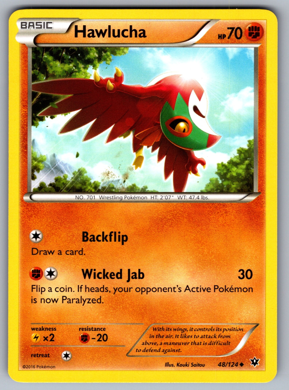 Hawlucha Uncommon XY - Fates Collide 48/124 LP 2016