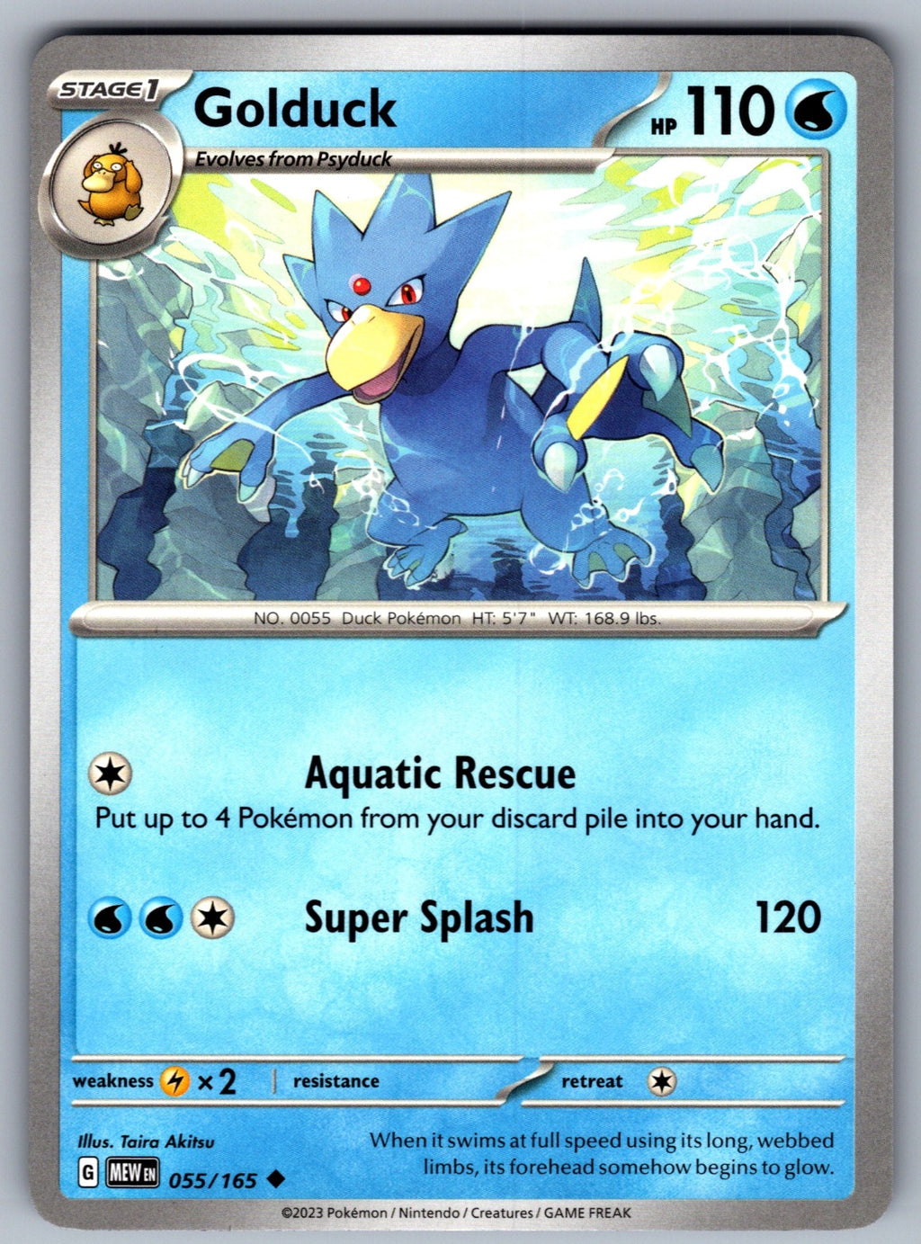 Golduck Uncommon SV: Scarlet & Violet 151 055/165 NM 2023