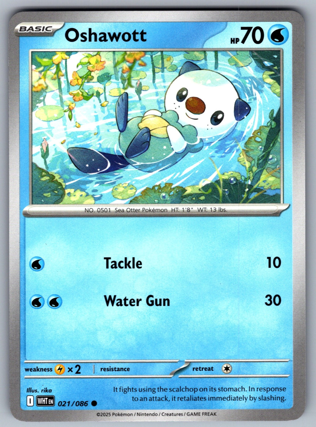 Oshawott Common SV: White Flare 021/086 NM 2025