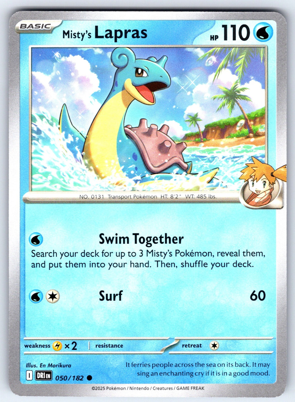 Misty's Lapras Common SV10: Destined Rivals 050/182 NM 2025