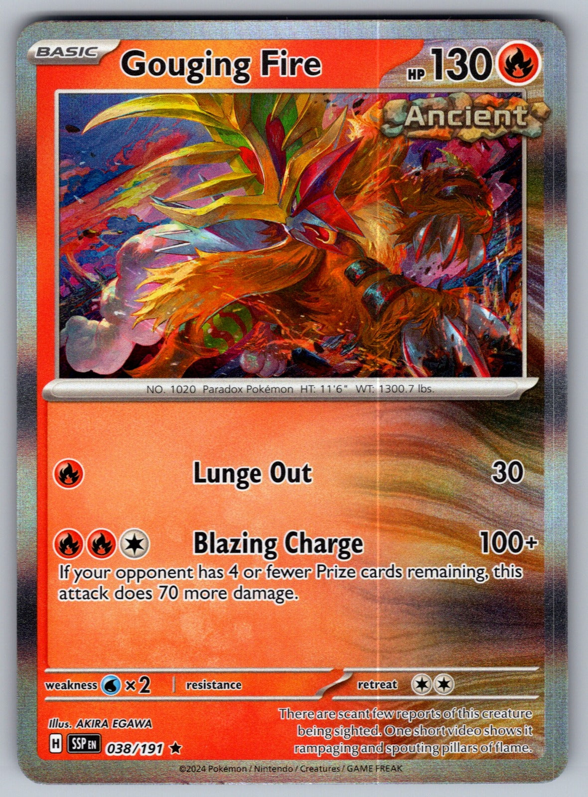 Gouging Fire Promo Deck Exclusives 038/191 NM 2016