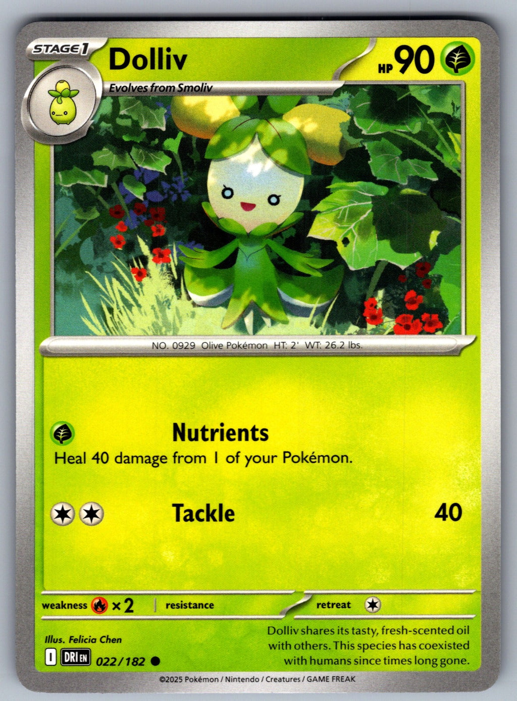Dolliv Common SV10: Destined Rivals 022/182 NM 2025