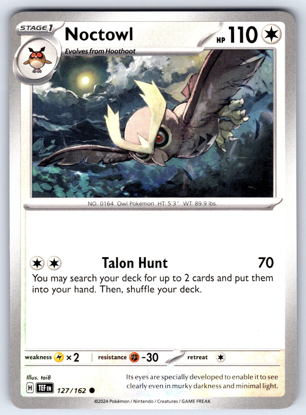 Noctowl Common SV05: Temporal Forces 127/162 NM 2024
