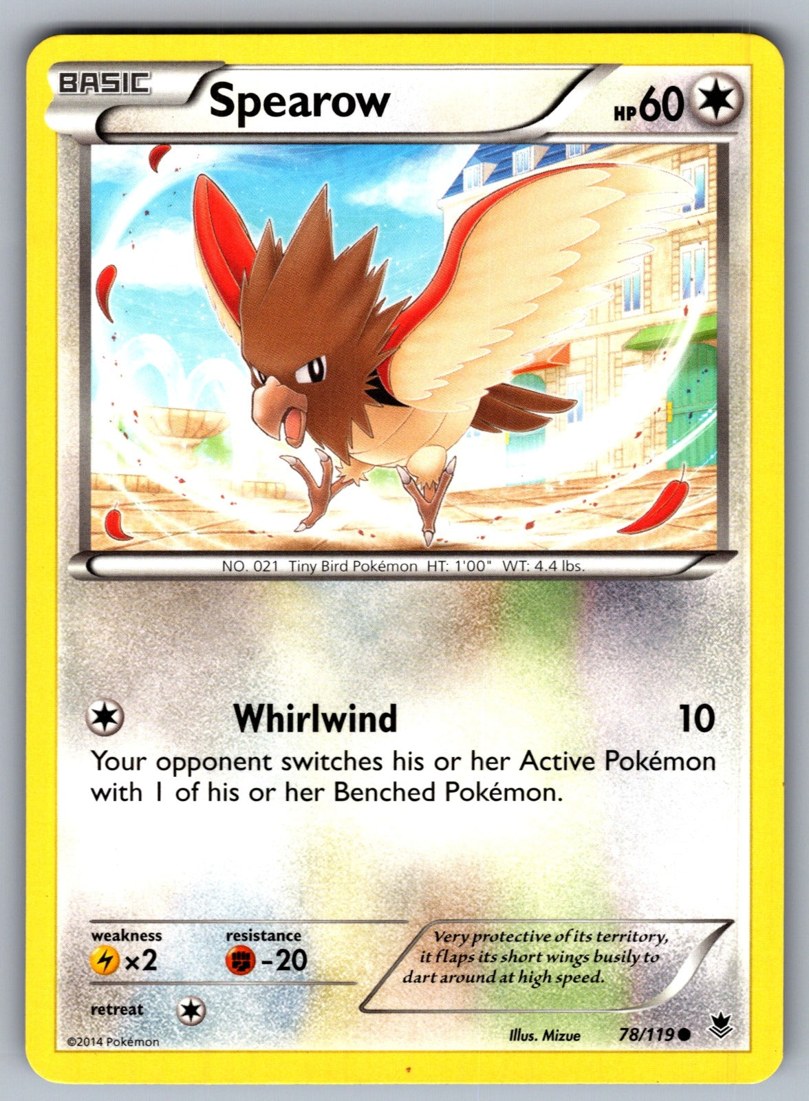 Spearow Common XY - Phantom Forces 78/119 LP 2014