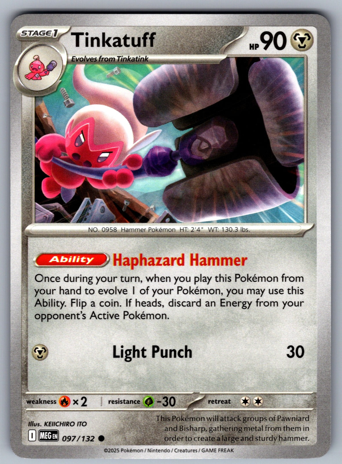 Tinkatuff Common ME01: Mega Evolution 097/132 NM 2025
