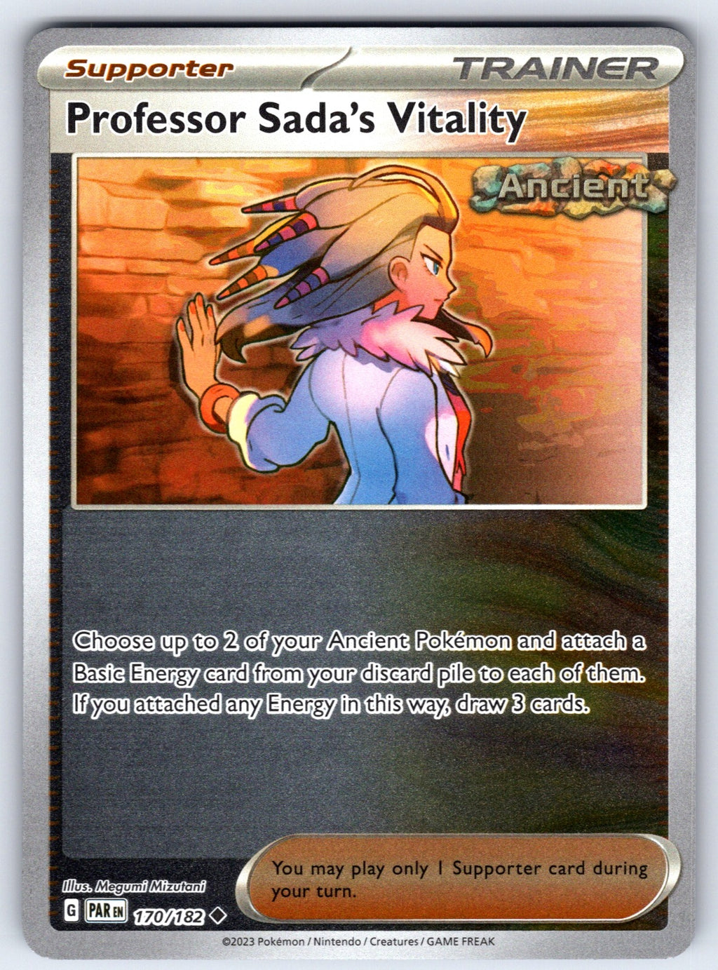 Professor Sada's Vitality Reverse Holo Uncommon SV04: Paradox Rift 170/182 NM 20