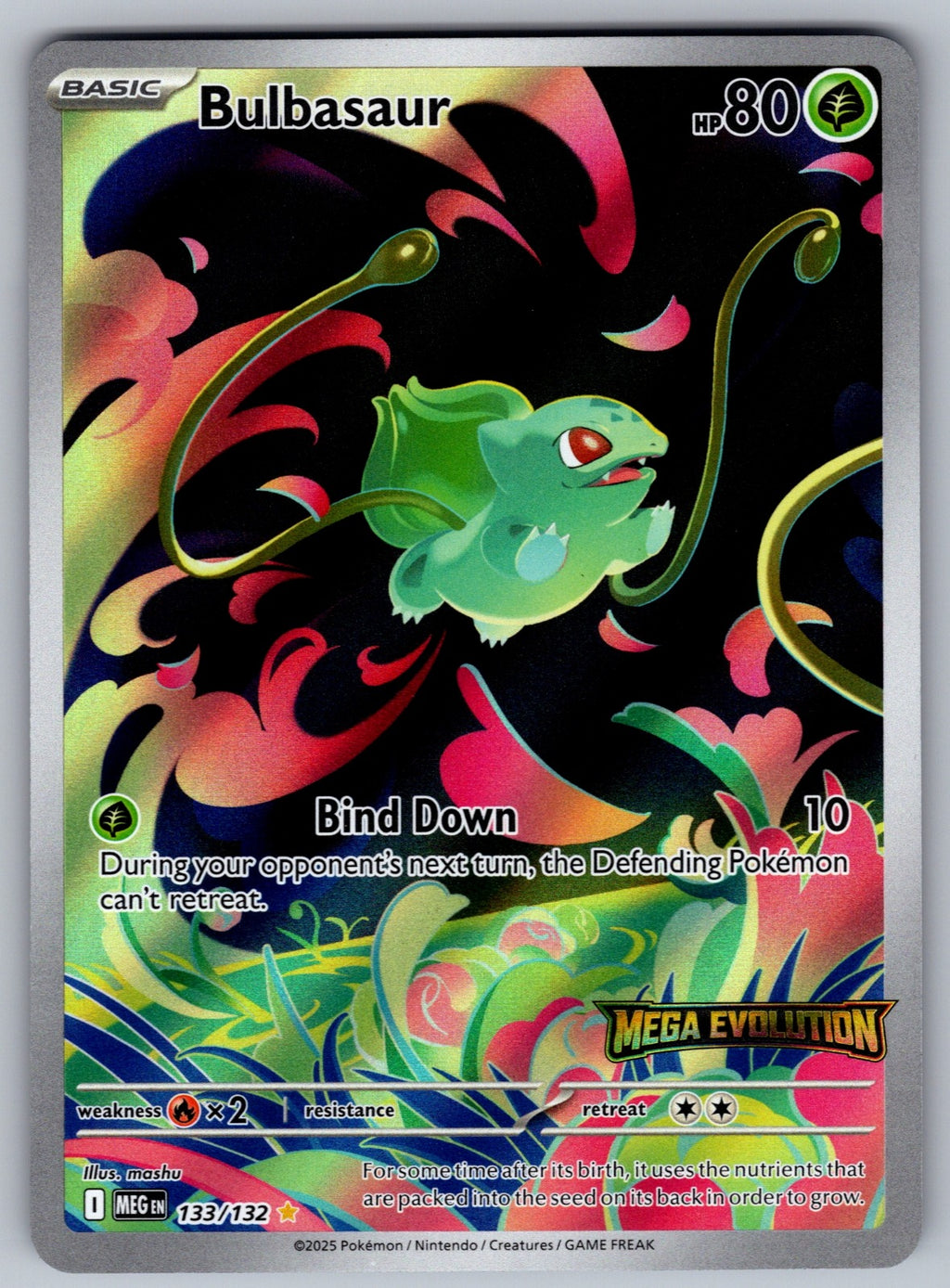 Bulbasaur - (Mega Evolution Stamped) Holo Illustration Rare Miscellaneous Cards 