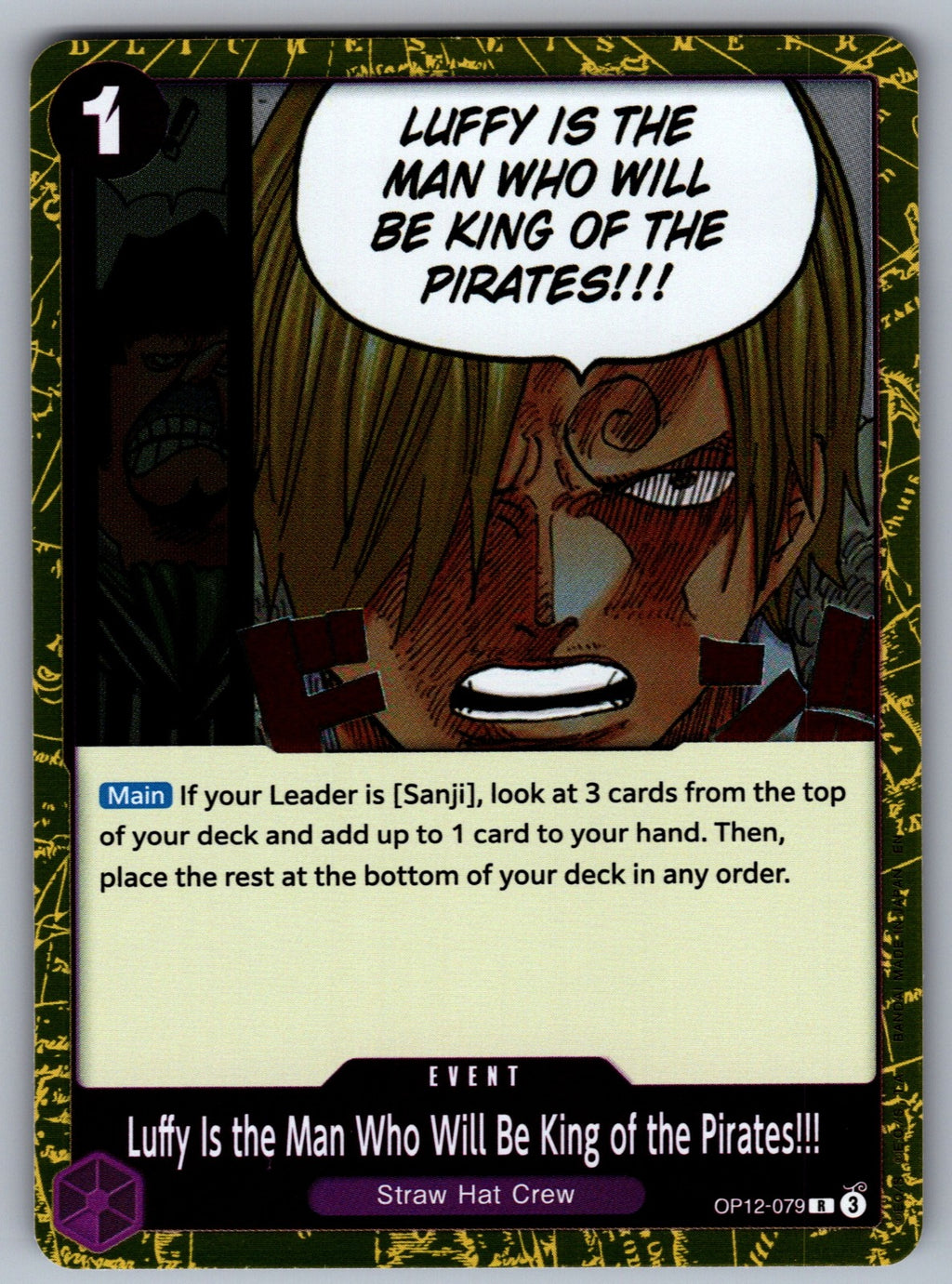 Luffy Is the Man Who Will Be King of the Pirates!!! Foil R Legacy of the Master 
