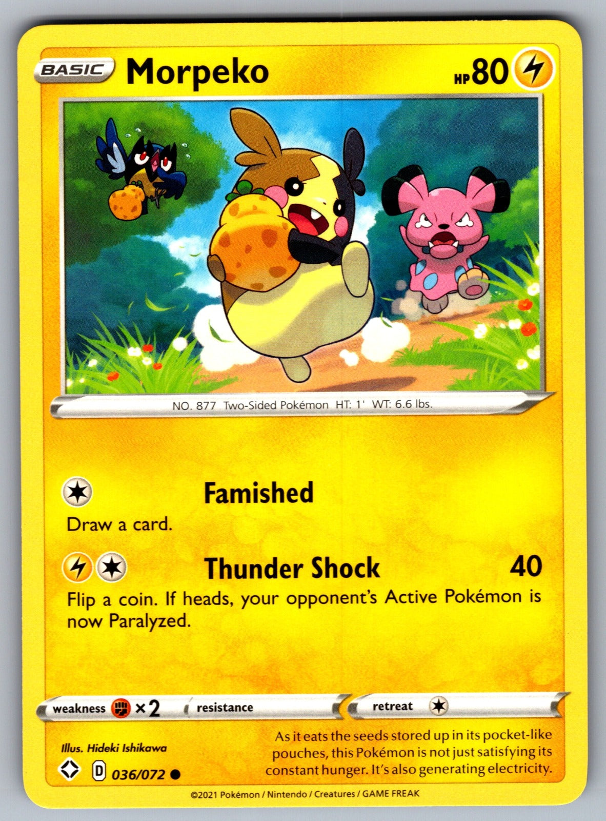 Morpeko (036) Common Shining Fates 036/072 NM 2021