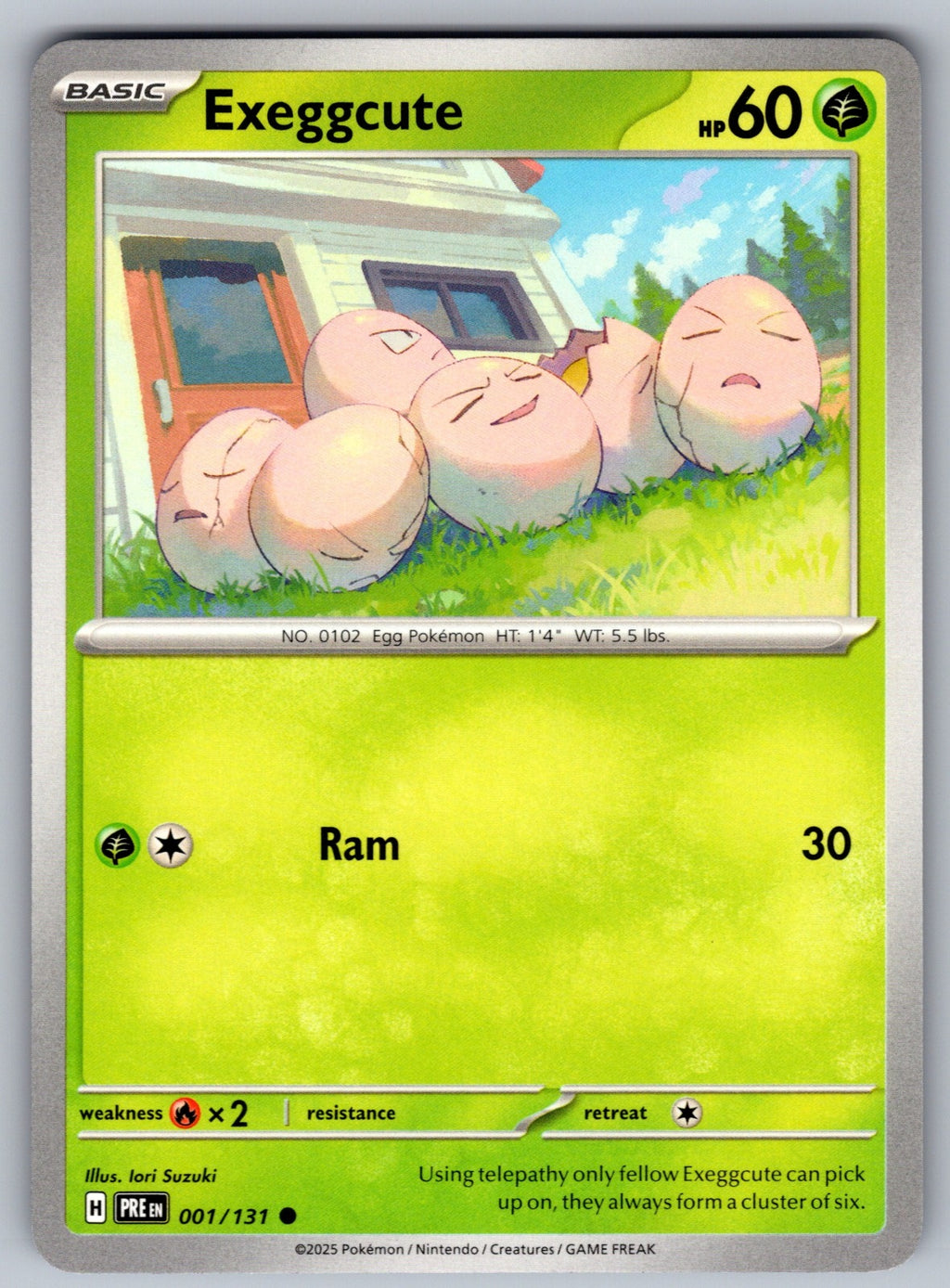 Exeggcute Common SV: Prismatic Evolutions 001/131 NM 2025