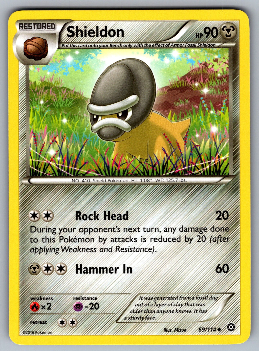 Shieldon Uncommon XY - Steam Siege 69/114 LP 2016