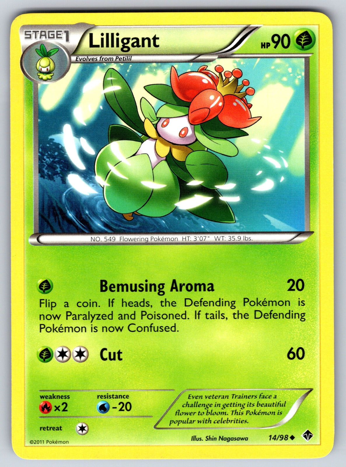 Lilligant Uncommon Emerging Powers 14/98 LP 2011