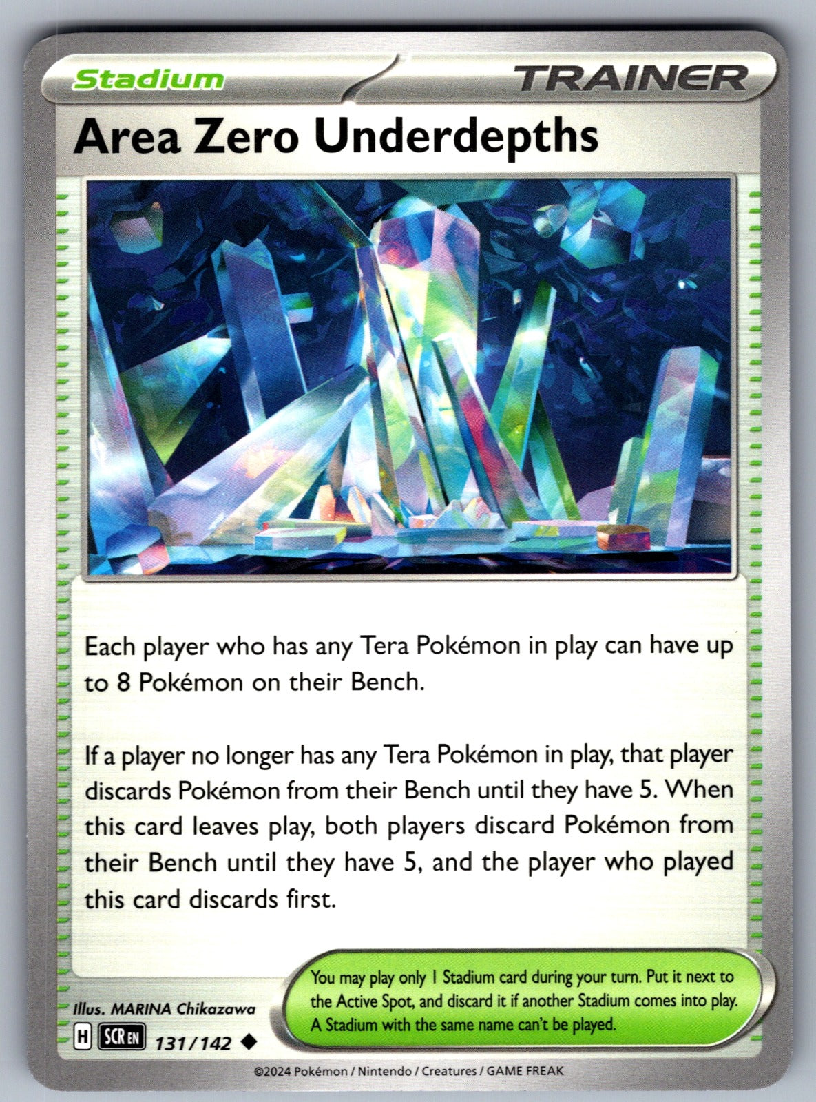 Area Zero Underdepths - Uncommon SV07: Stellar Crown 131/142 NM 2024
