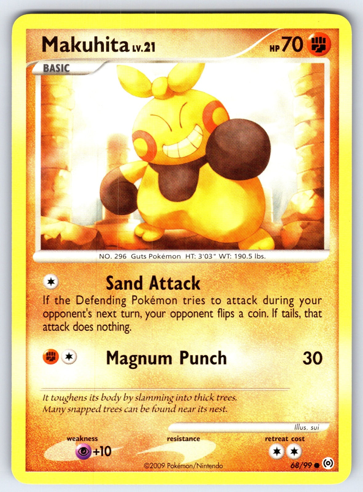 Makuhita Common Arceus 68/99 LP 2009