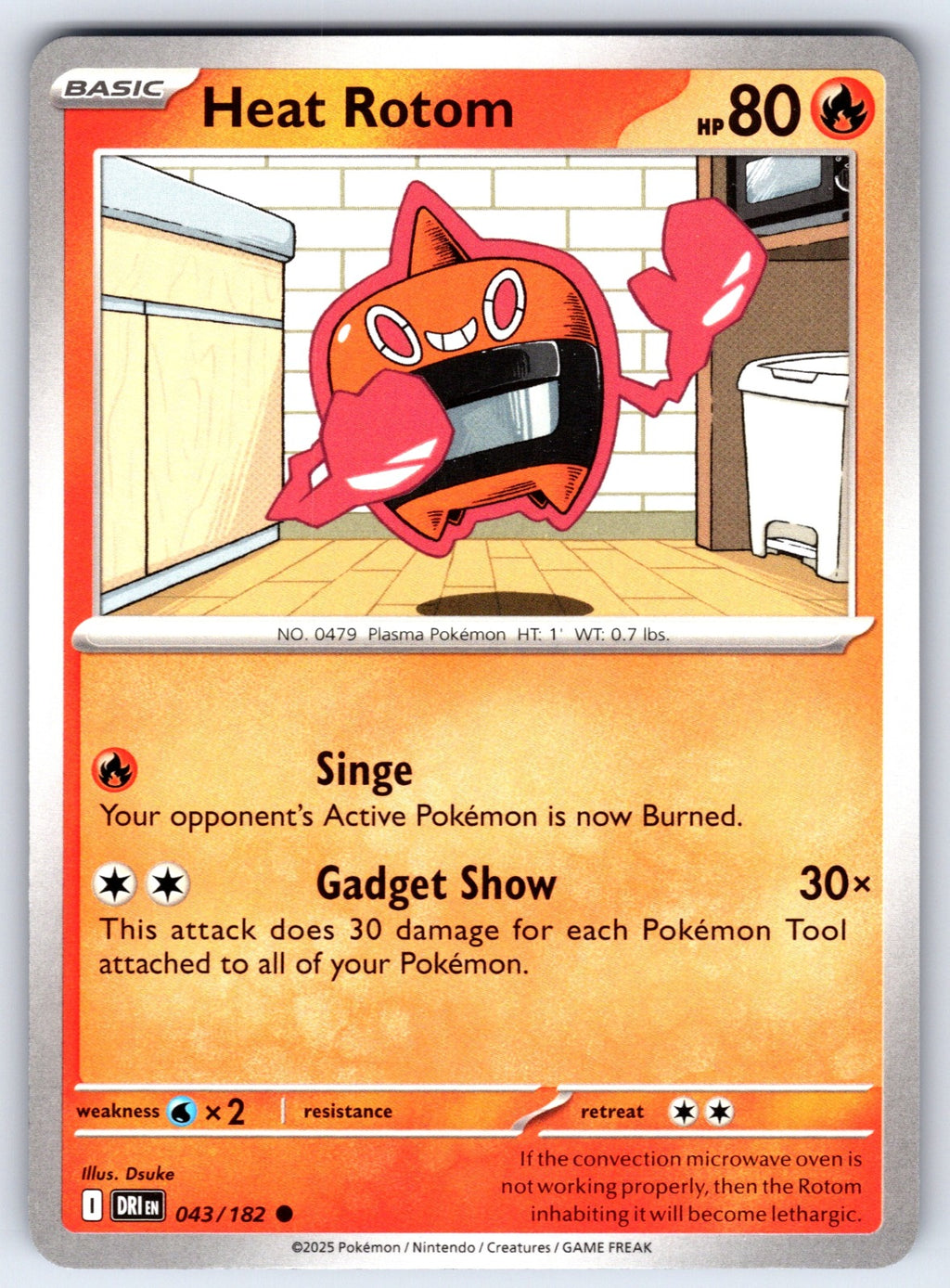 Heat Rotom Common SV10: Destined Rivals 043/182 NM 2025