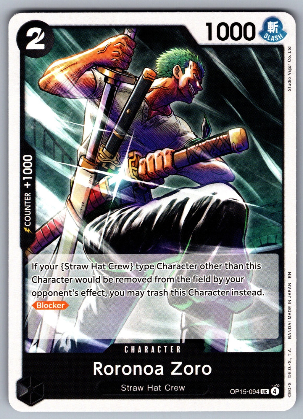 Roronoa Zoro () UC Adventure on Kami's Island OP15-094 NM 2026