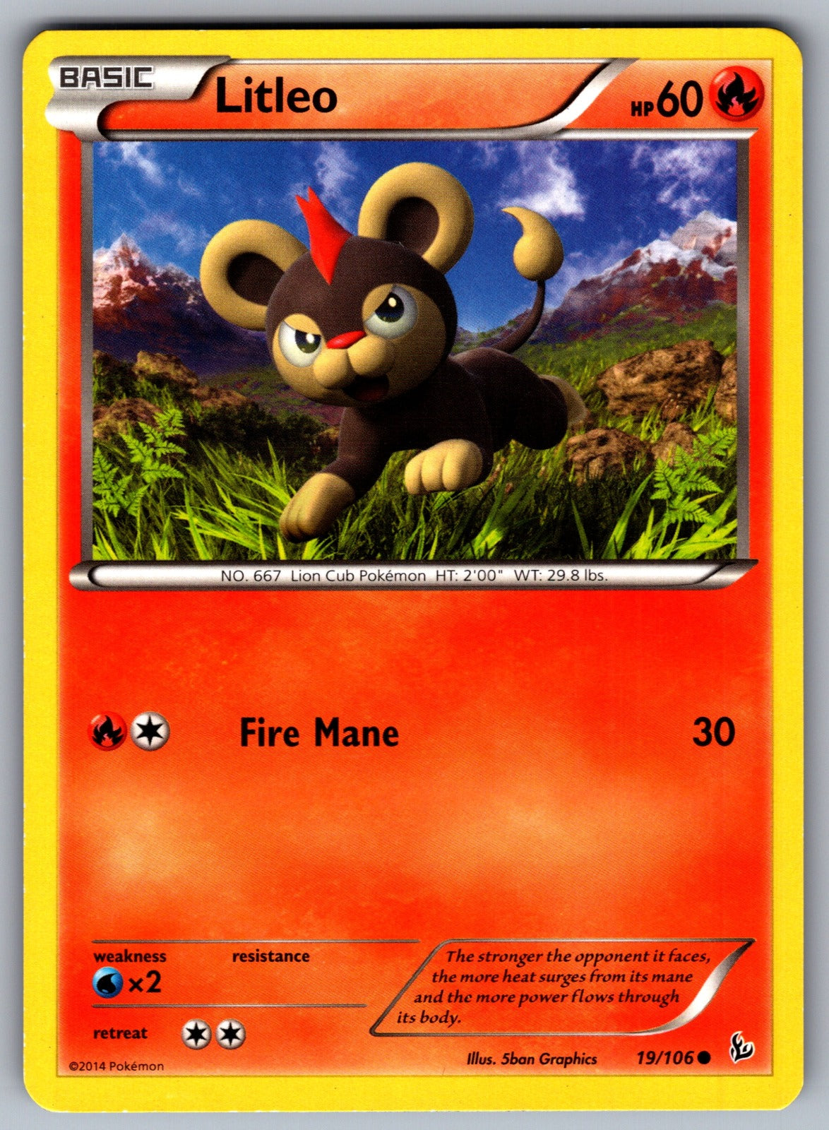 Litleo (19) Common XY - Flashfire 19/106 LP 2014