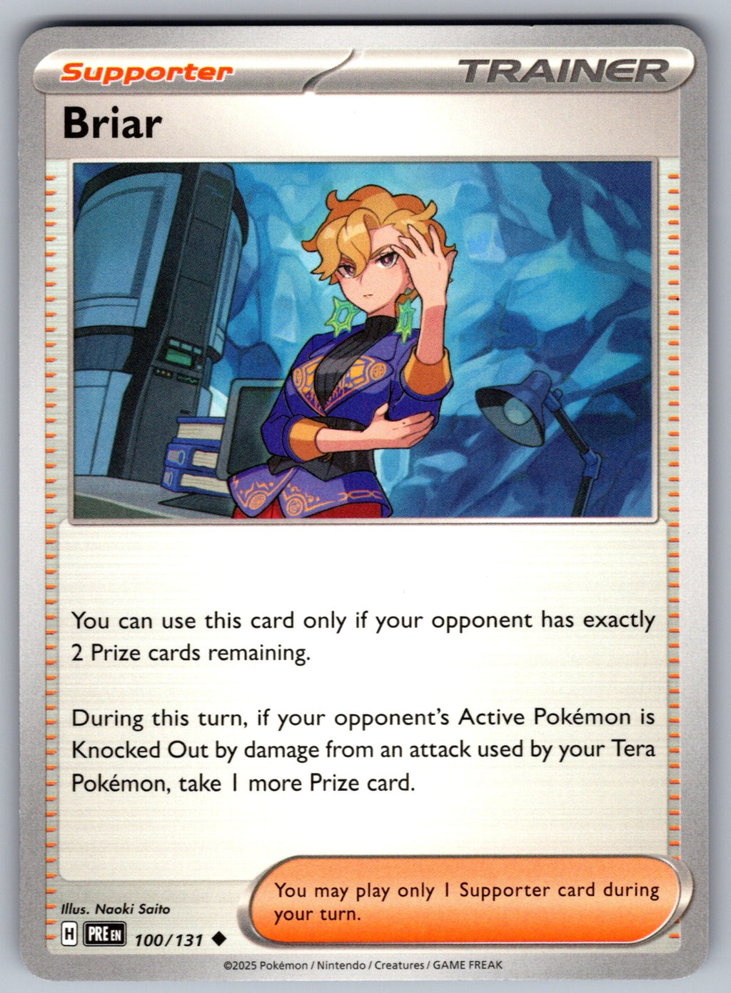 Briar Uncommon SV: Prismatic Evolutions 100/131 NM 2025