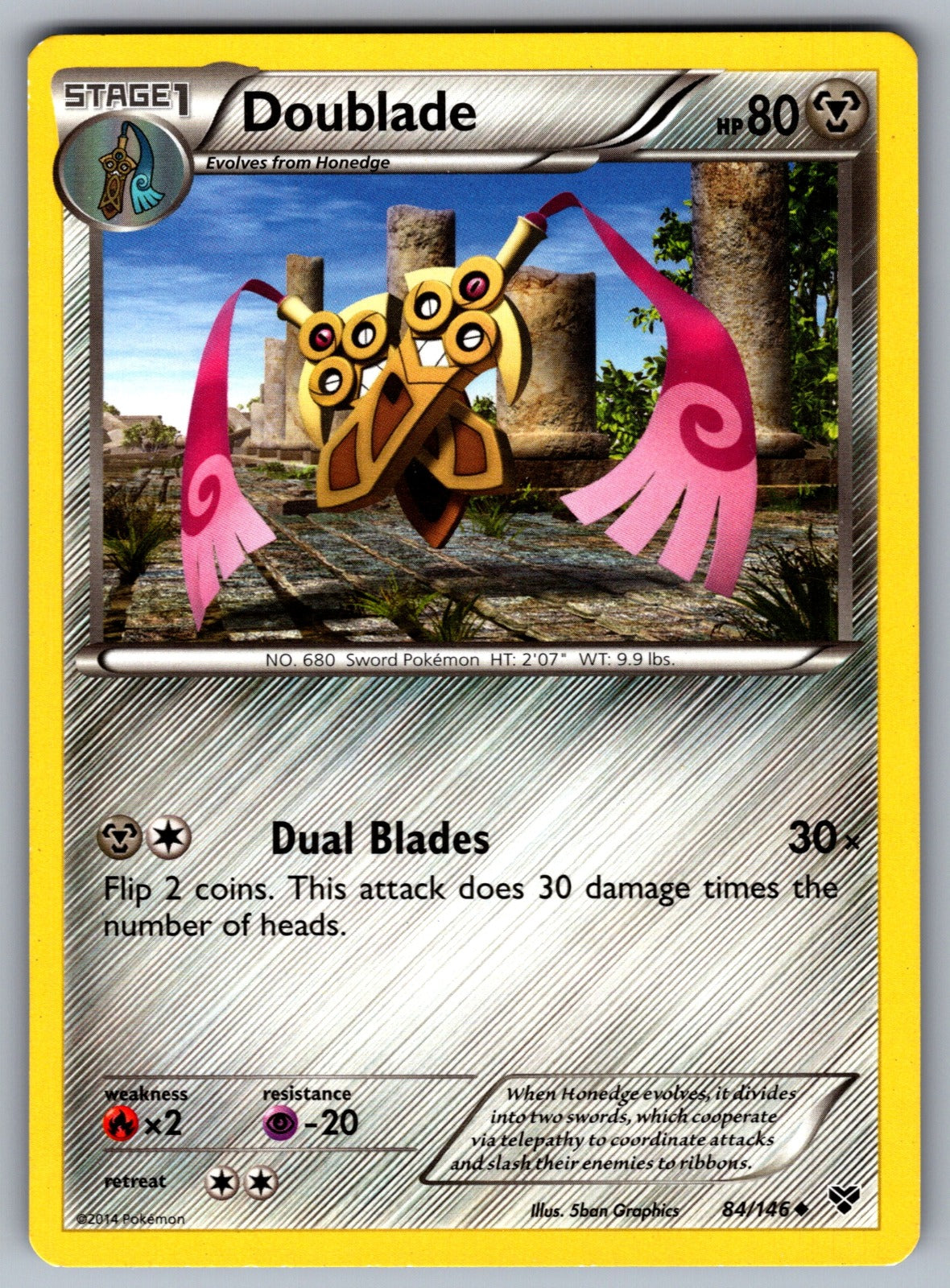 Doublade Uncommon XY Base Set 84/146 LP 2014