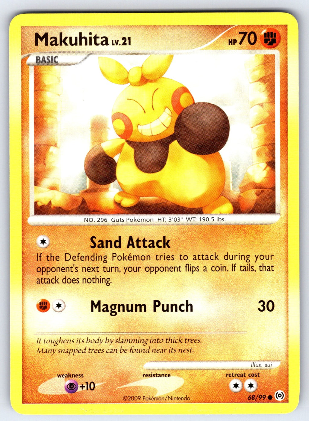 Makuhita Common Arceus 68/99 LP 2009