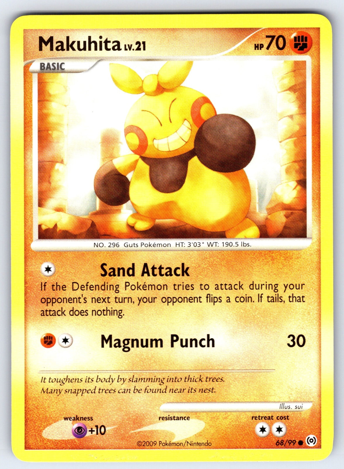 Makuhita Common Arceus 68/99 LP 2009
