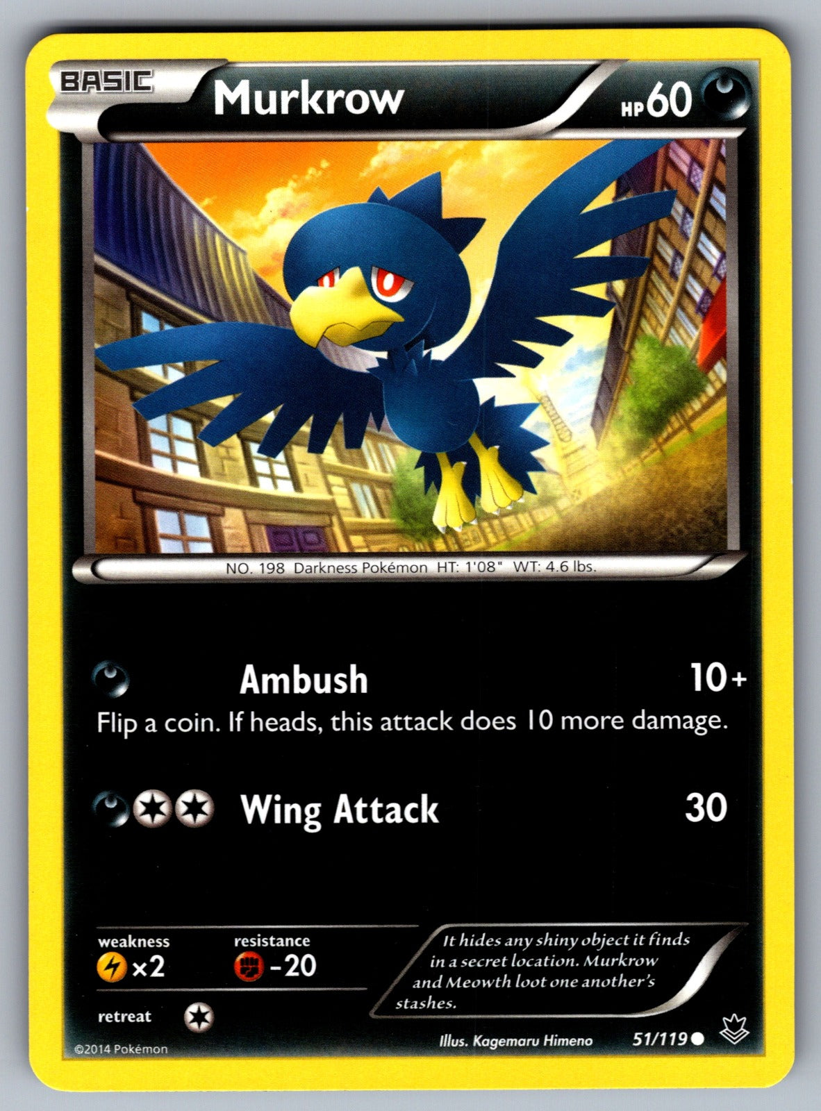 Murkrow Common XY - Phantom Forces 51/119 LP 2014
