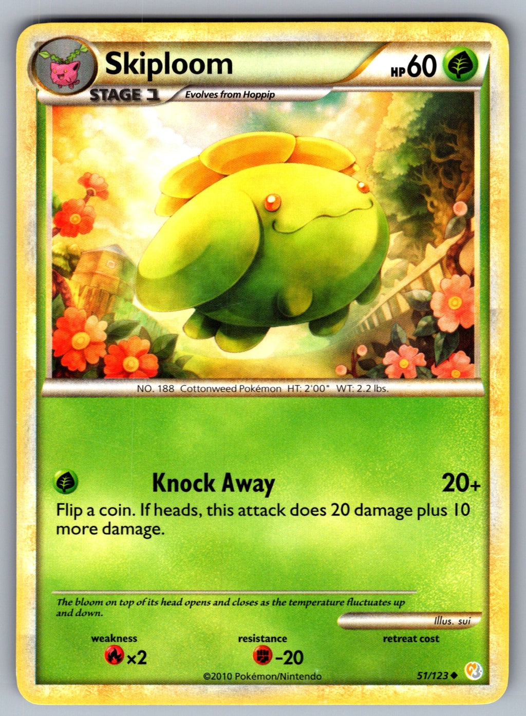Skiploom Uncommon HeartGold SoulSilver 51/123 LP 2010