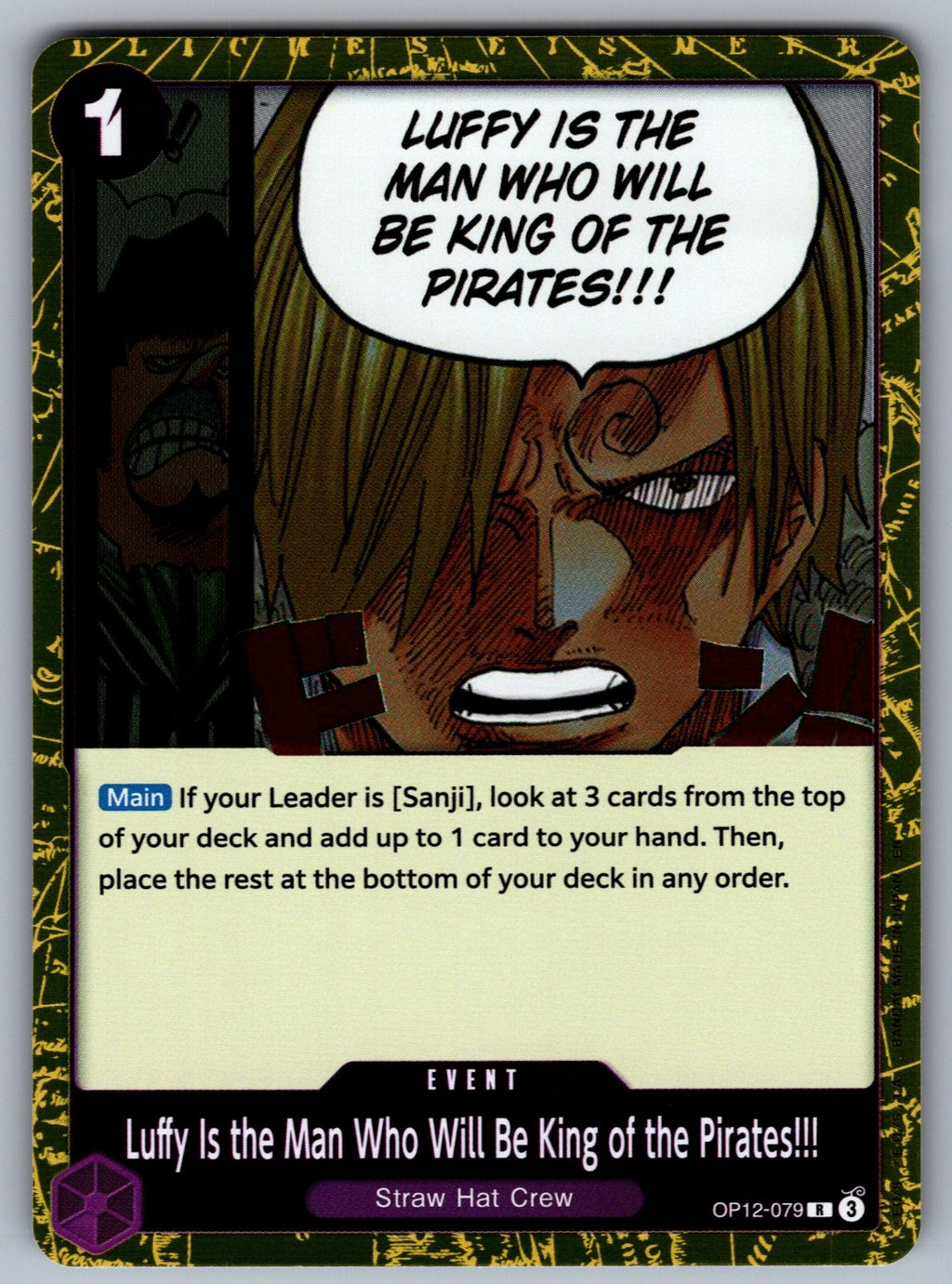 Luffy Is the Man Who Will Be King of the Pirates!!! Foil R Legacy of the Master 