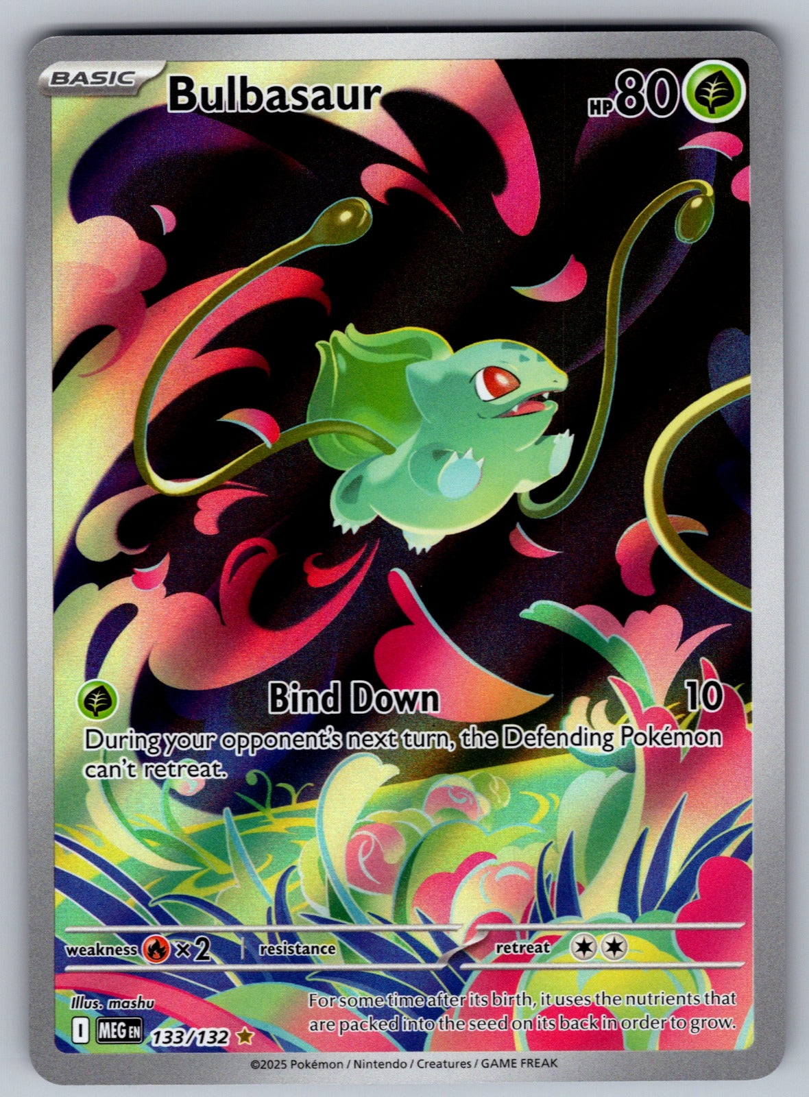 Bulbasaur Holo Illustration Rare ME01: Mega Evolution 133/132 NM 2025