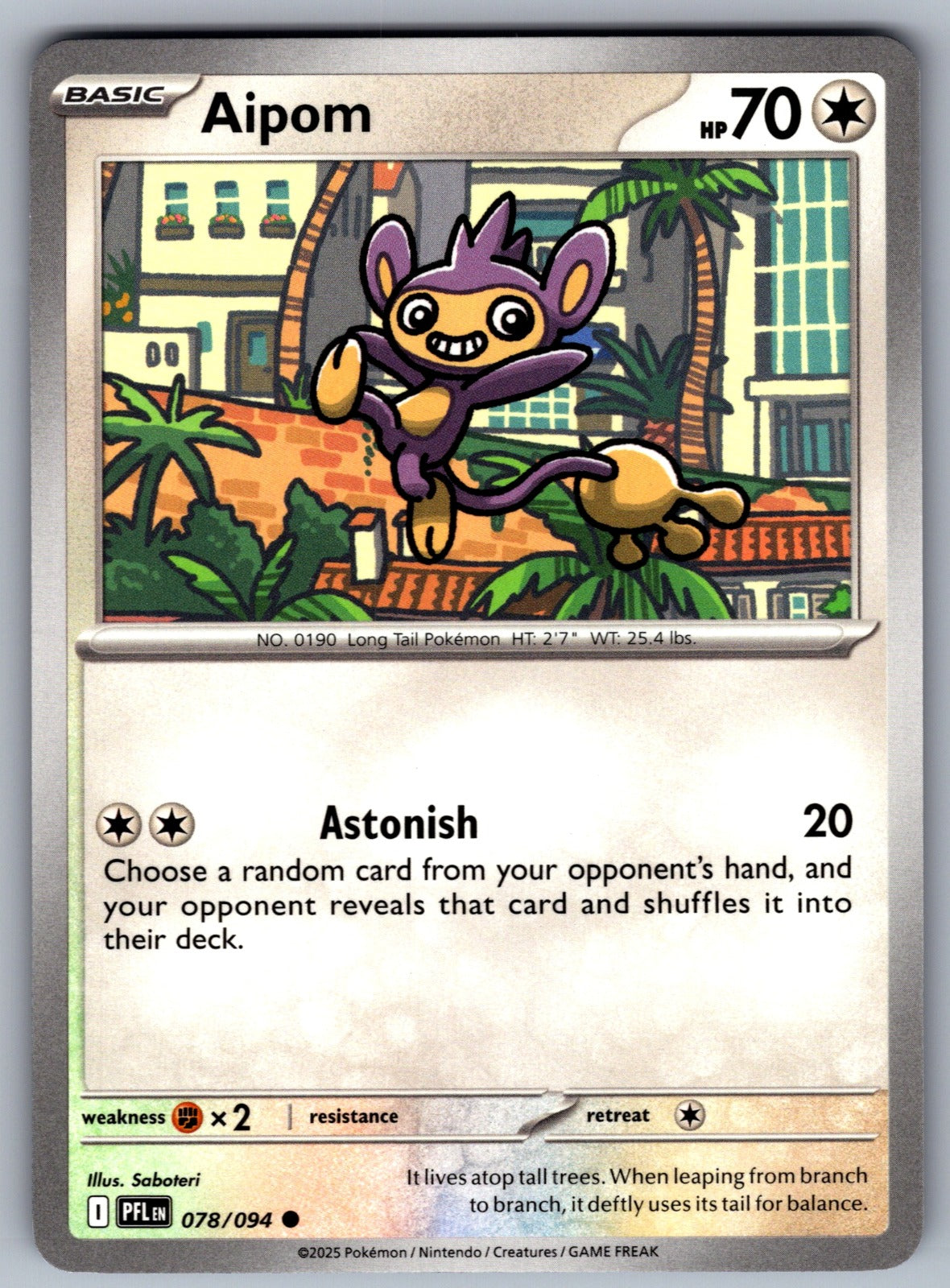 Aipom Common ME02: Phantasmal Flames 078/094 NM 2025