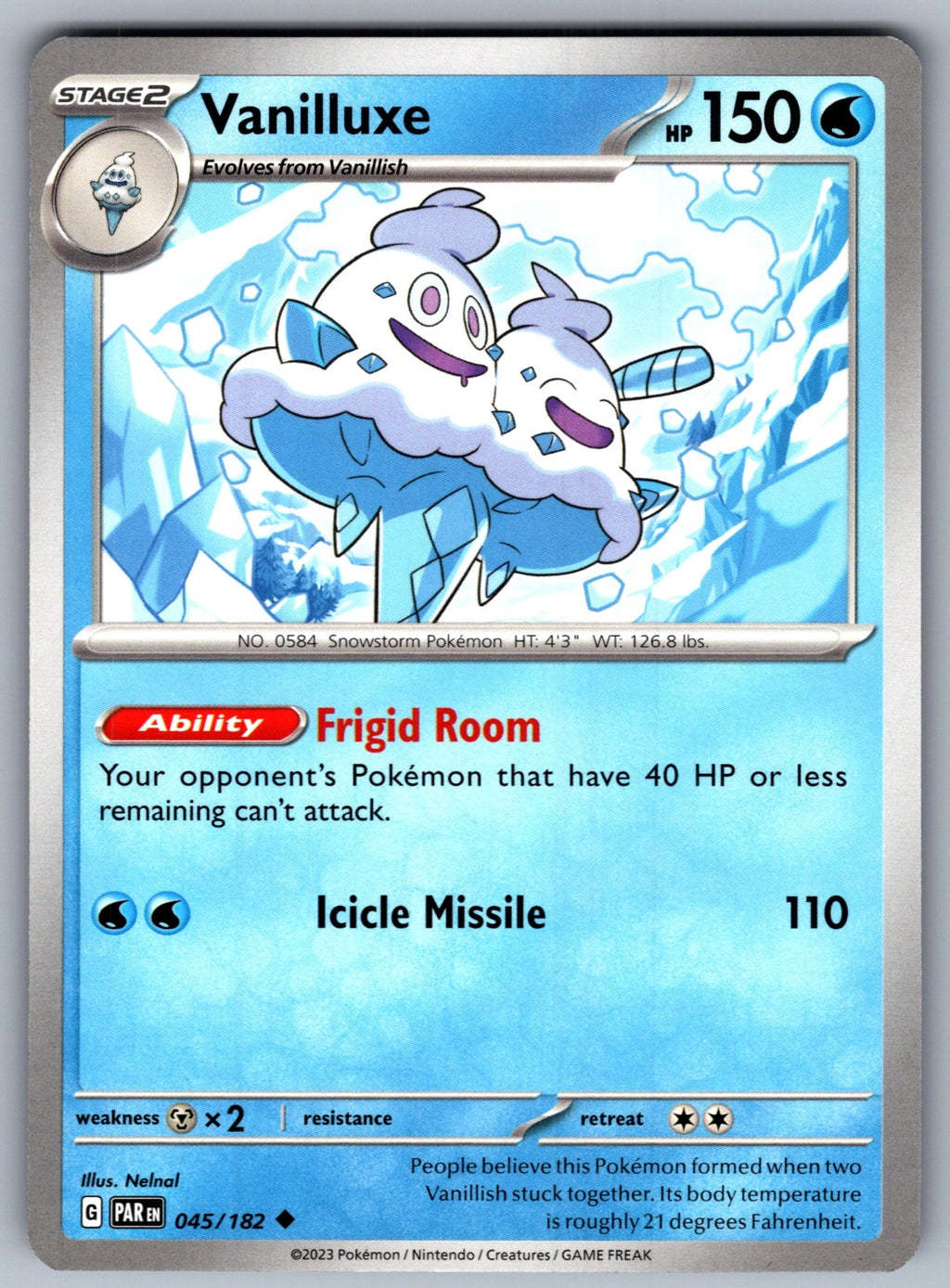 Vanilluxe Uncommon SV04: Paradox Rift 045/182 NM 2023