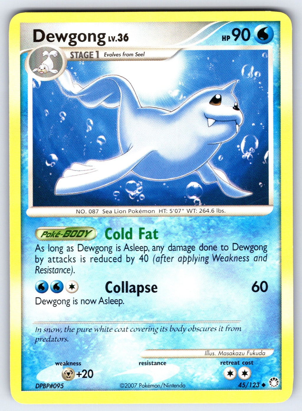 Dewgong Uncommon Mysterious Treasures 45/123 LP 2007