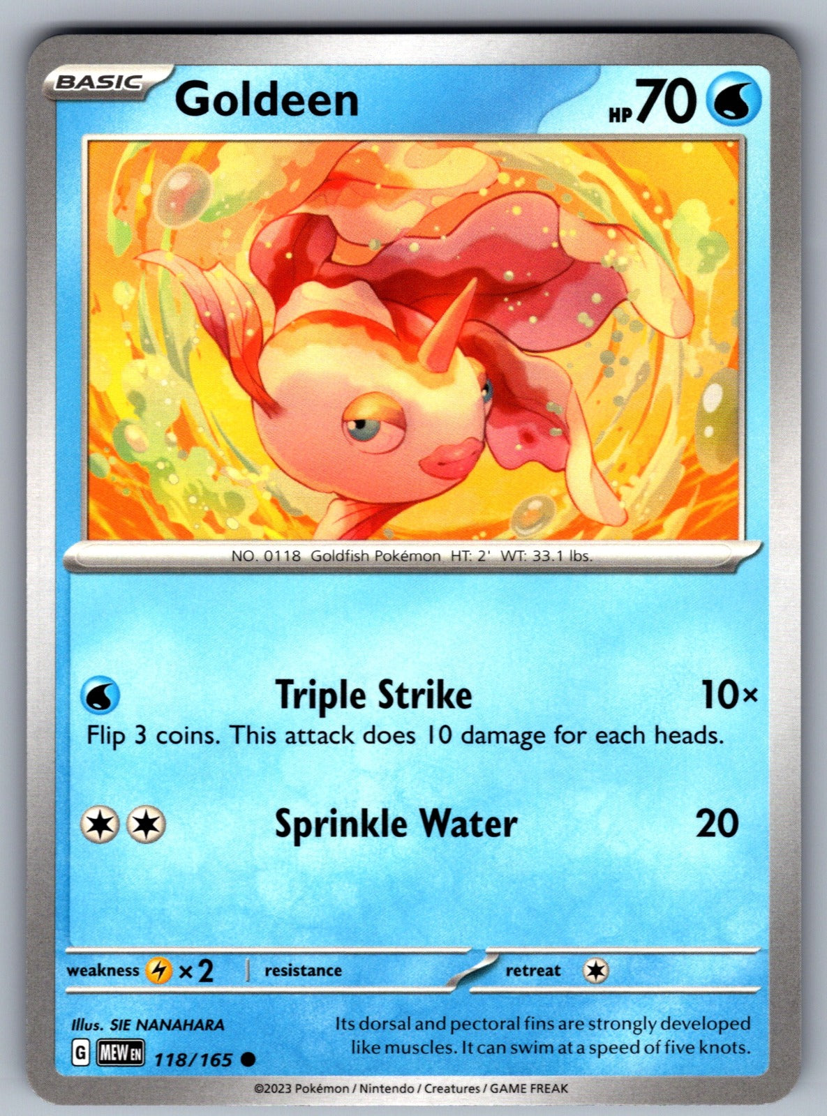 Goldeen Common SV: Scarlet & Violet 151 118/165 NM 2023