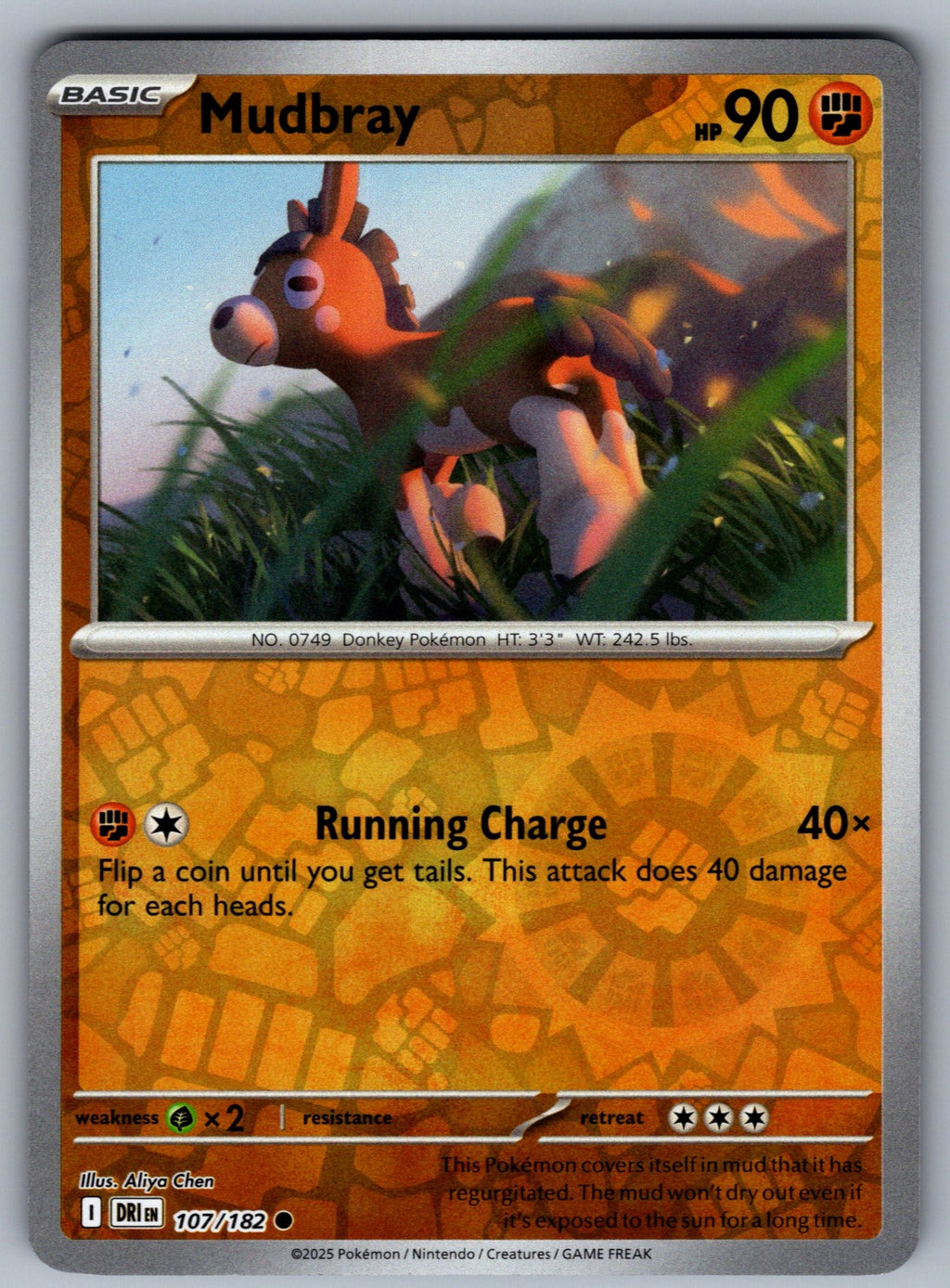 Mudbray Reverse Holo Common SV10: Destined Rivals 107/182 NM 2025