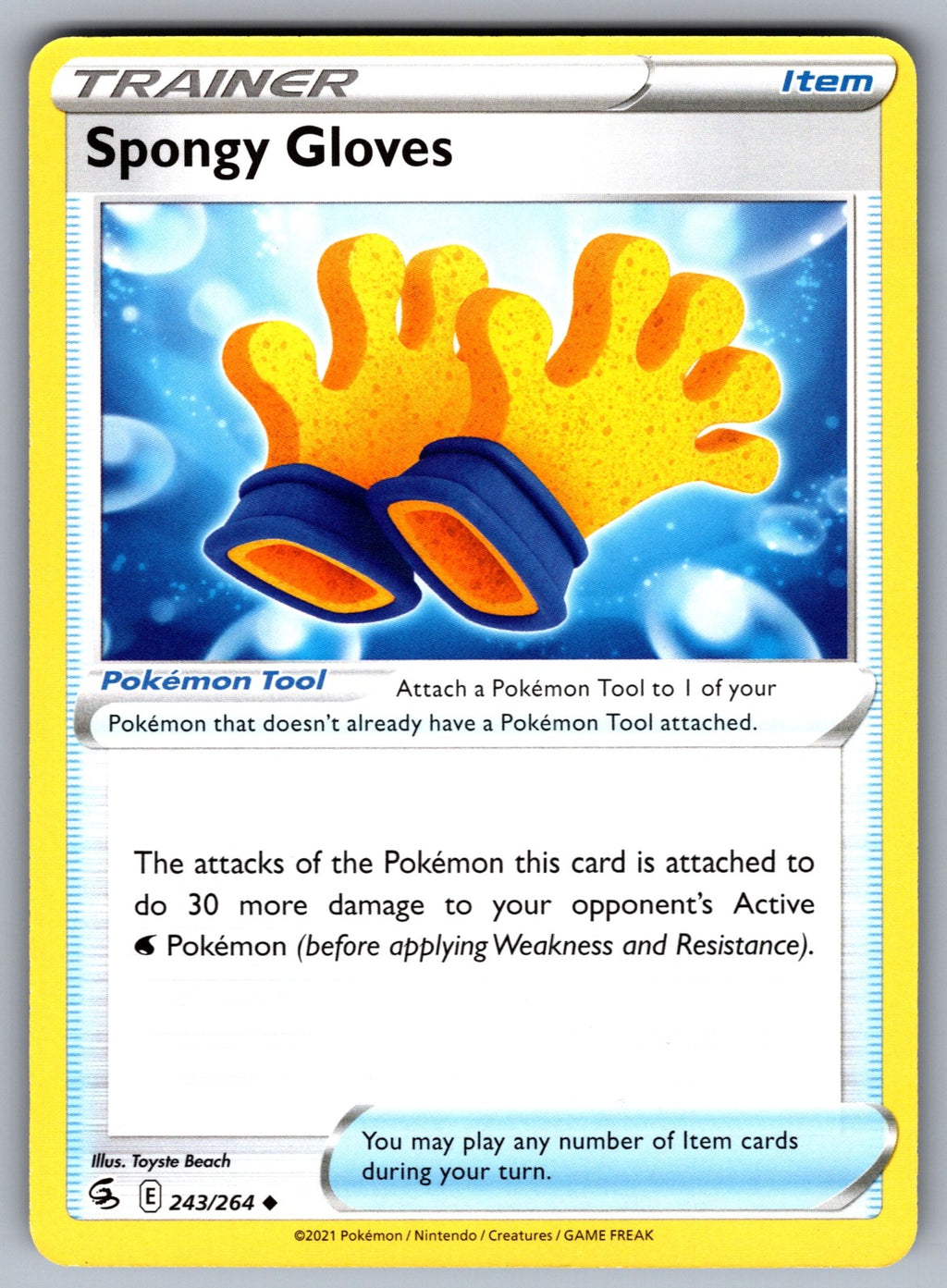 Spongy Gloves Uncommon SWSH08: Fusion Strike 243/264 NM 2021