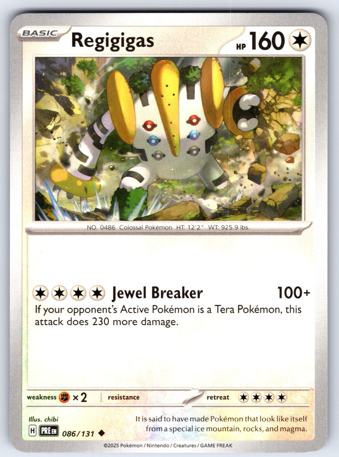 Regigigas Uncommon SV: Prismatic Evolutions 086/131 NM 2025