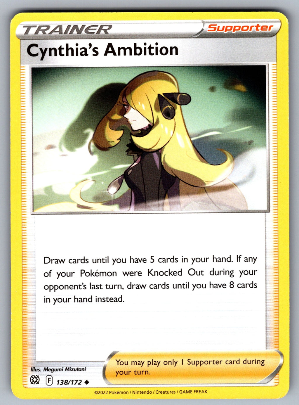 Cynthia's Ambition Uncommon SWSH09: Brilliant Stars 138/172 NM 2022