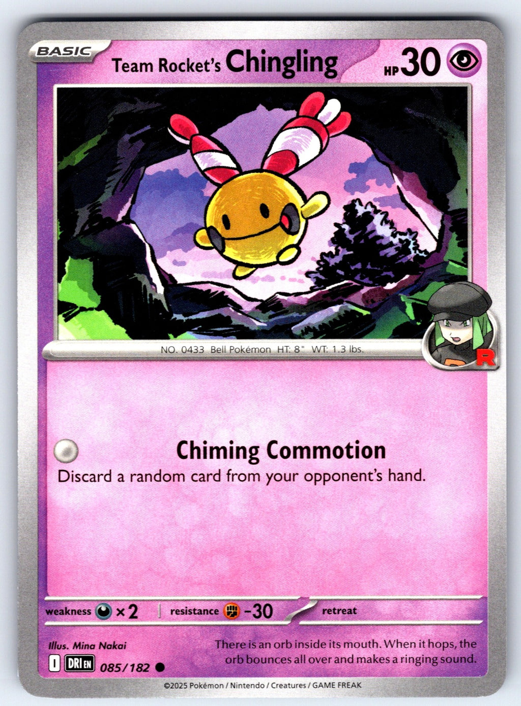 Team Rocket's Chingling Common SV10: Destined Rivals 085/182 NM 2025