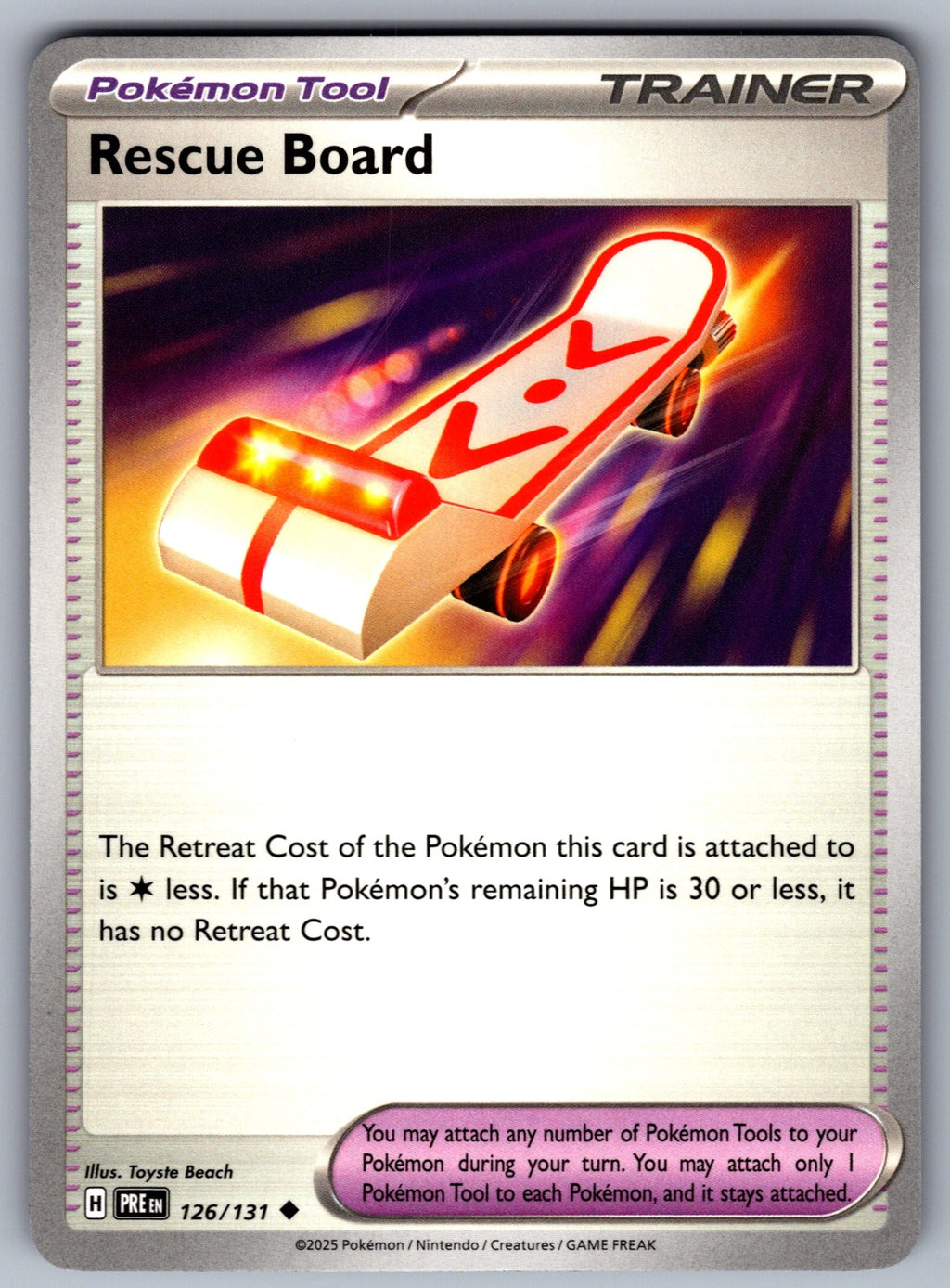 Rescue Board Uncommon SV: Prismatic Evolutions 126/131 NM 2025