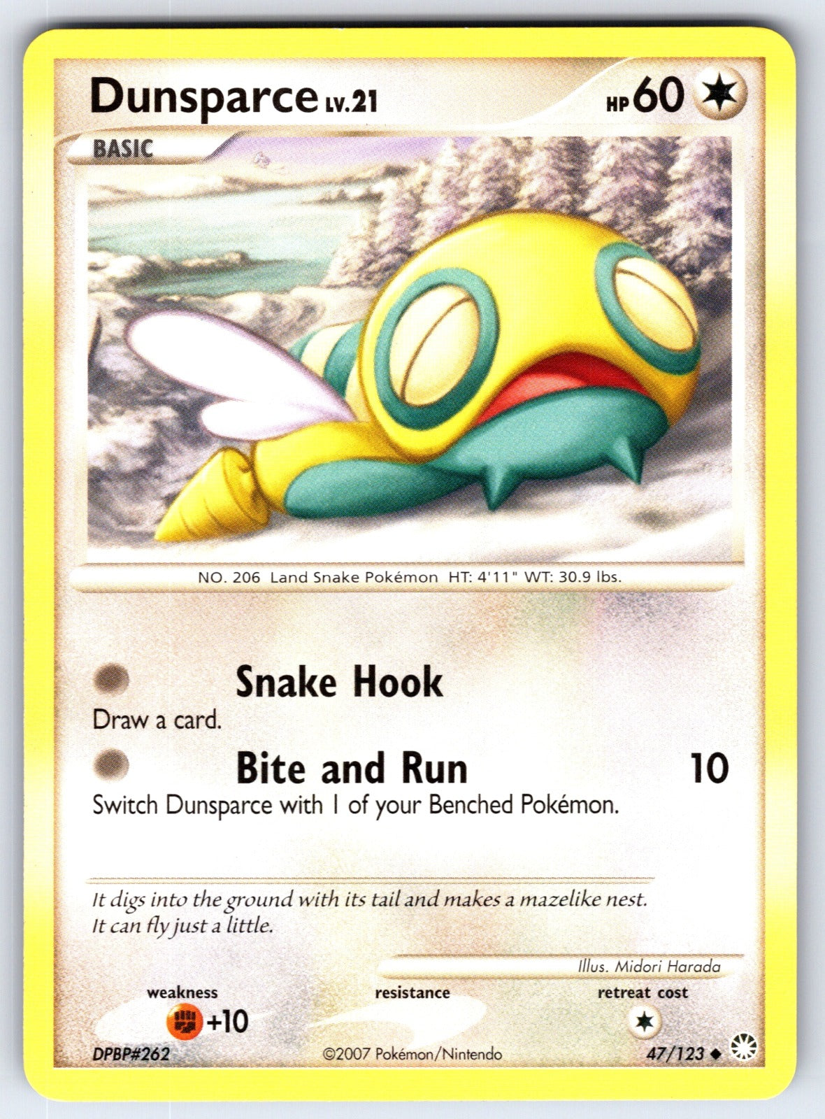 Dunsparce Uncommon Mysterious Treasures 47/123 LP 2007