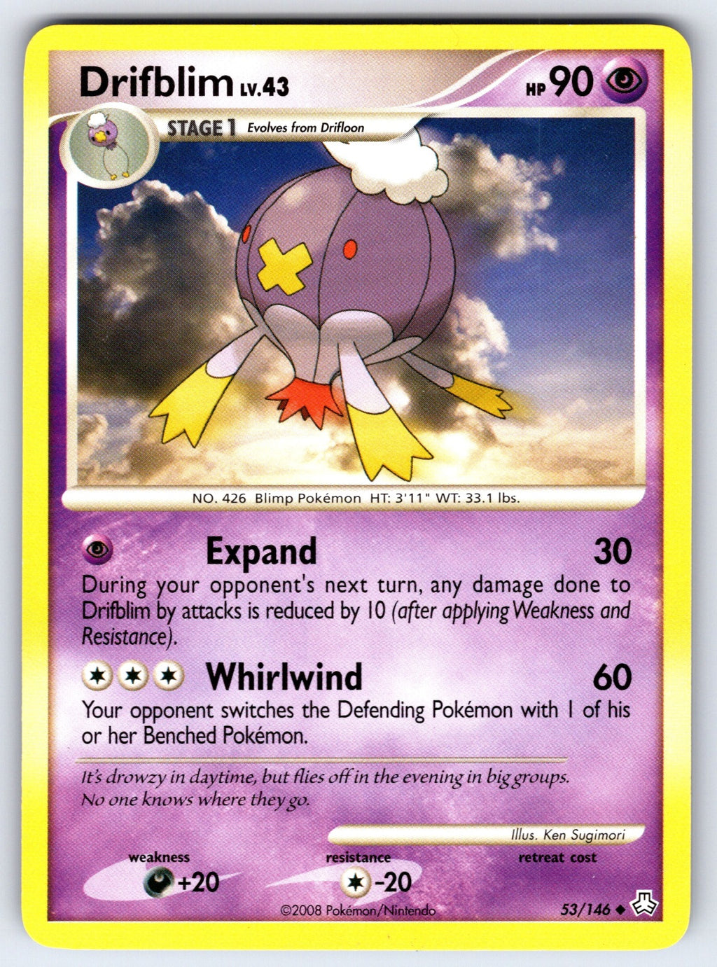 Drifblim Uncommon Legends Awakened 53/146 LP 2008