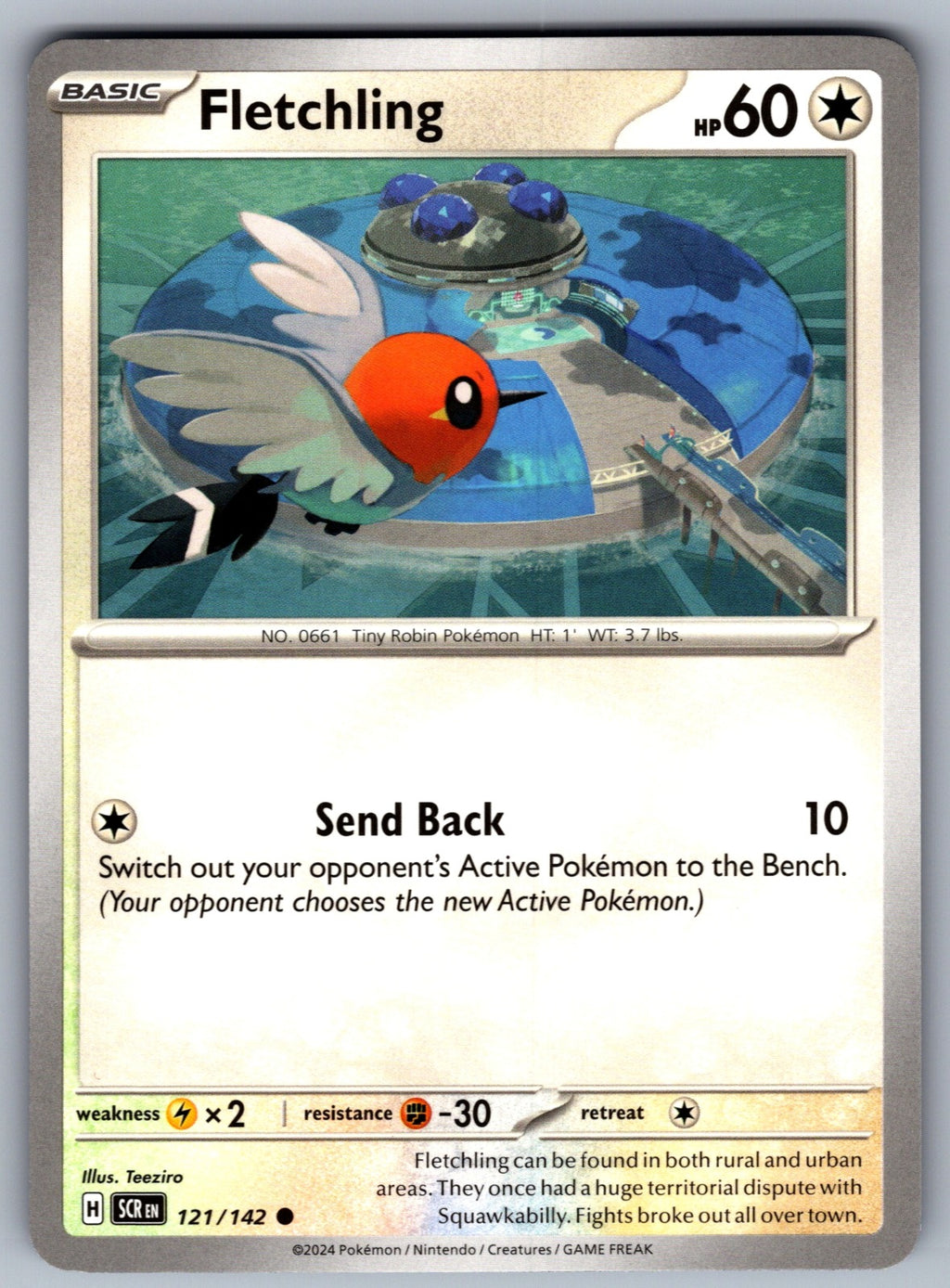 Fletchling Common SV07: Stellar Crown 121/142 NM 2024